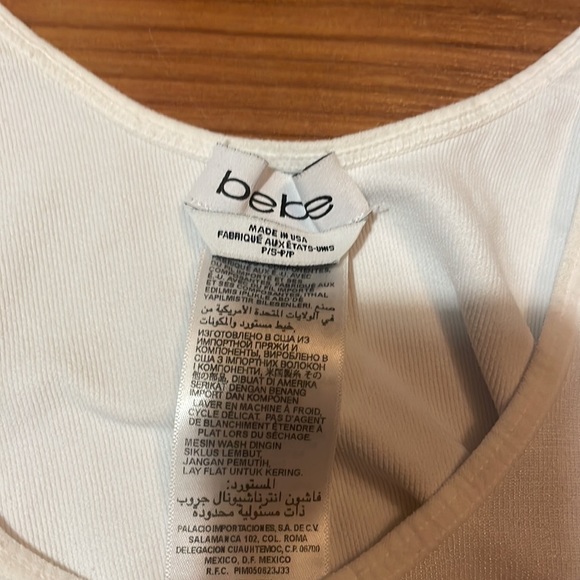 Bebe White Bandage Dress Small Fitted - Picture 3 of 5